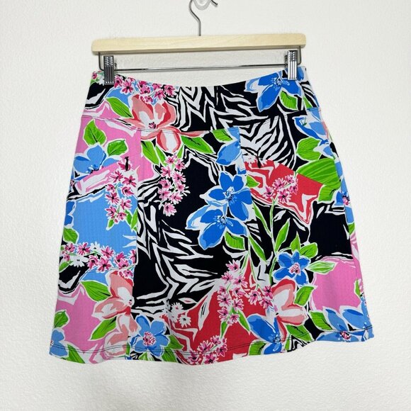 IBKUL Pants - IBKUL Bamboo Garden Floral Pull On UPF 50+ Tennis Pickleball Golf Skort Sz Small